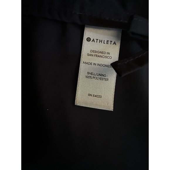 Athleta Women's Hooded Windbreaker Jacket S/M Navy Blue - Picture 4 of 5